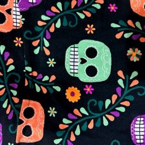 LuLaroe TC 12-18 Leggings Halloween colorful skulls